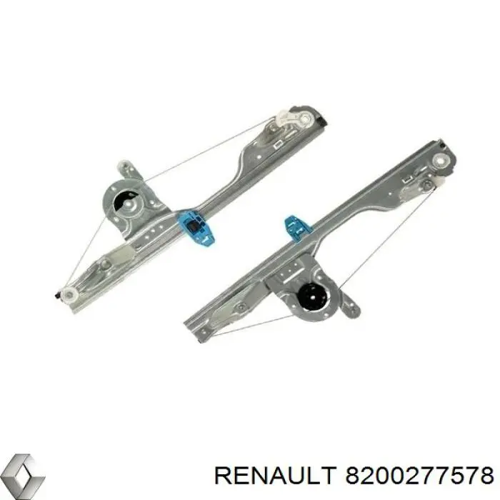 8200277578 Renault (RVI) mecanismo de acionamento de vidro da porta dianteira direita