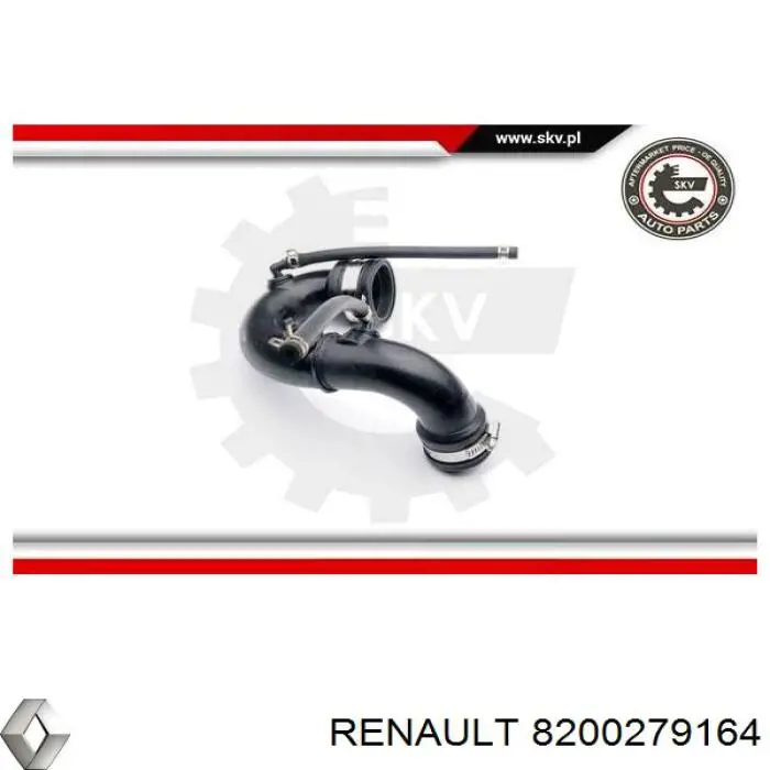 Патрубок воздушный, выход из турбины/компрессора (наддув) 8200279164 Renault (RVI)