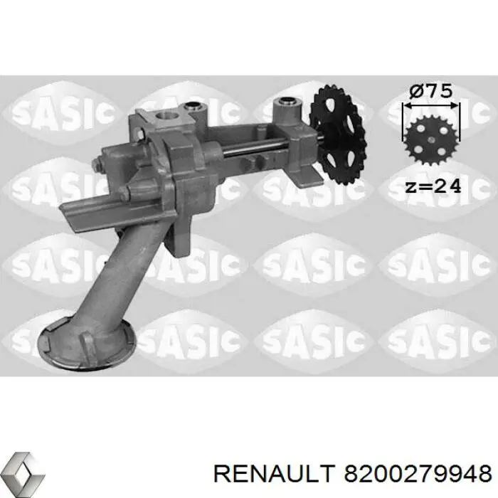 Купить 8200279948 Renault (RVI) Насос маслозакачивающий
