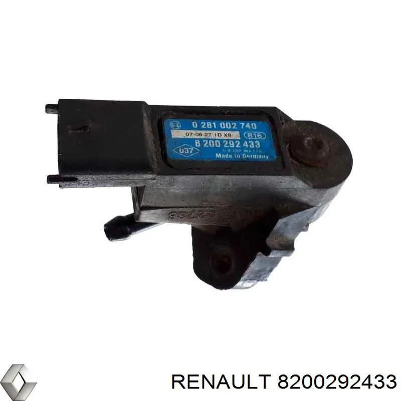 8200292433 Renault (RVI) sensor de pressão no coletor de admissão, map