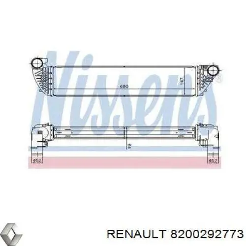 8200292773 Renault (RVI) Охладитель наддувочного воздуха
