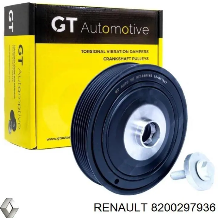 Шкив коленвала (демпфер) Renault (RVI) 8200297936 цена, от 63.74 USD