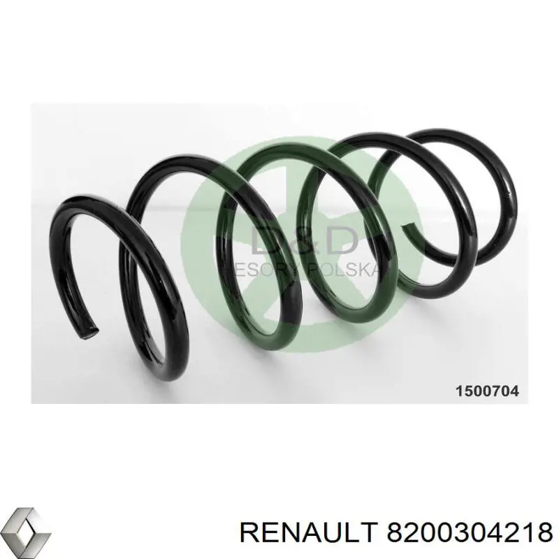 Передняя пружина 8200304218 Renault (RVI)