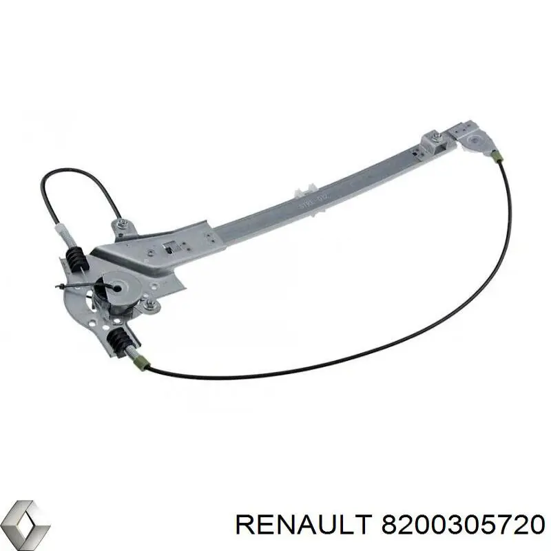 8200305720 Renault (RVI) mecanismo de acionamento de vidro da porta traseira esquerda