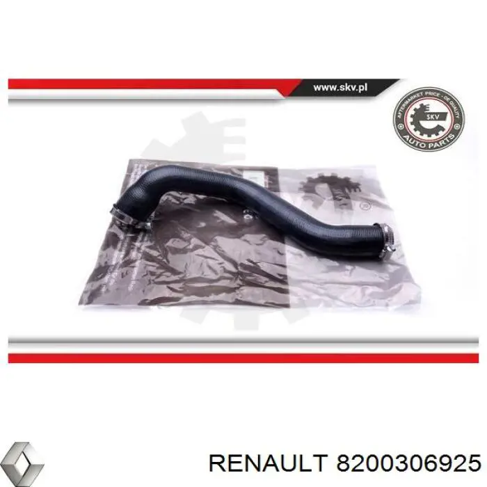 Купить 8200306925 Renault (RVI) Патрубок воздушный, выход из турбины/компрессора (наддув)