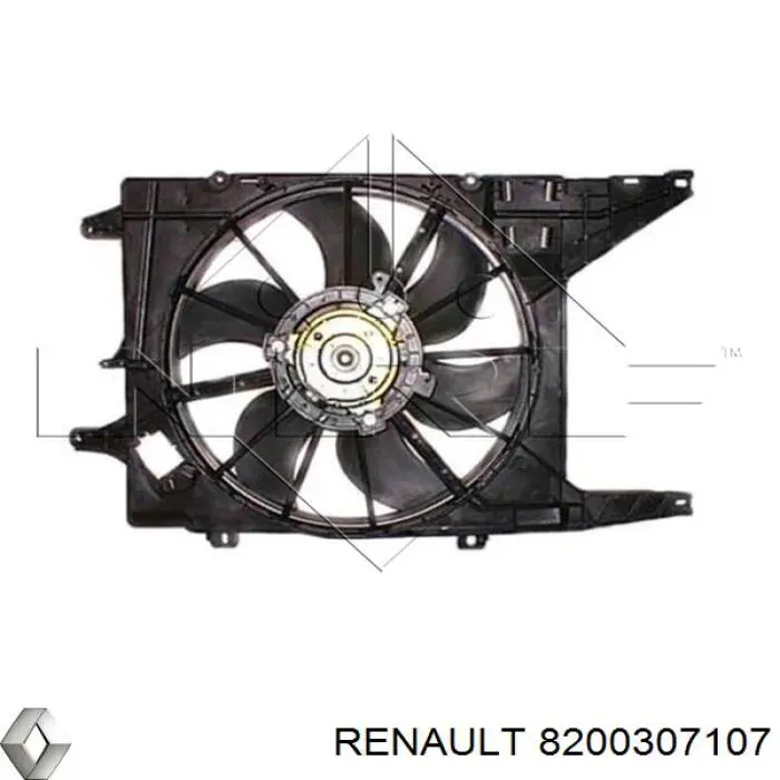 8200307107 Renault (RVI) диффузор радиатора охлаждения, в сборе с мотором и крыльчаткой