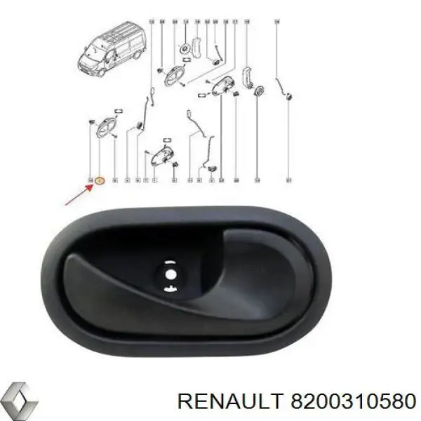 8200310580 Renault (RVI) Ручка правой задней двери