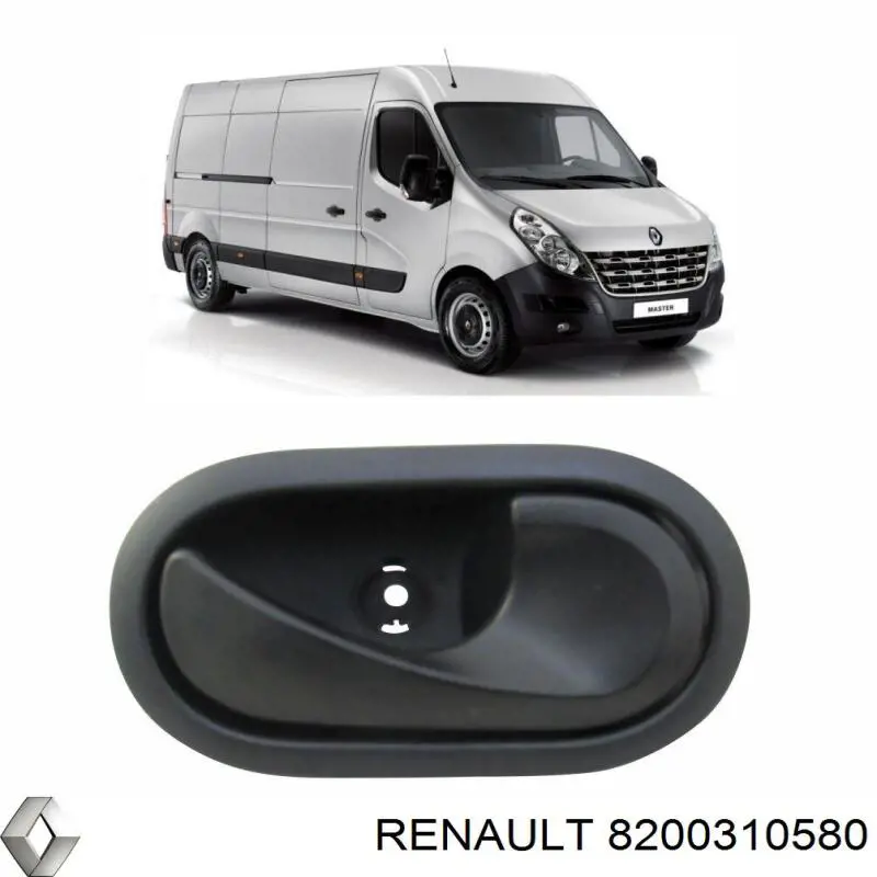 Купить 8200310580 Renault (RVI) Ручка двери правой внутренняя передняя/задняя