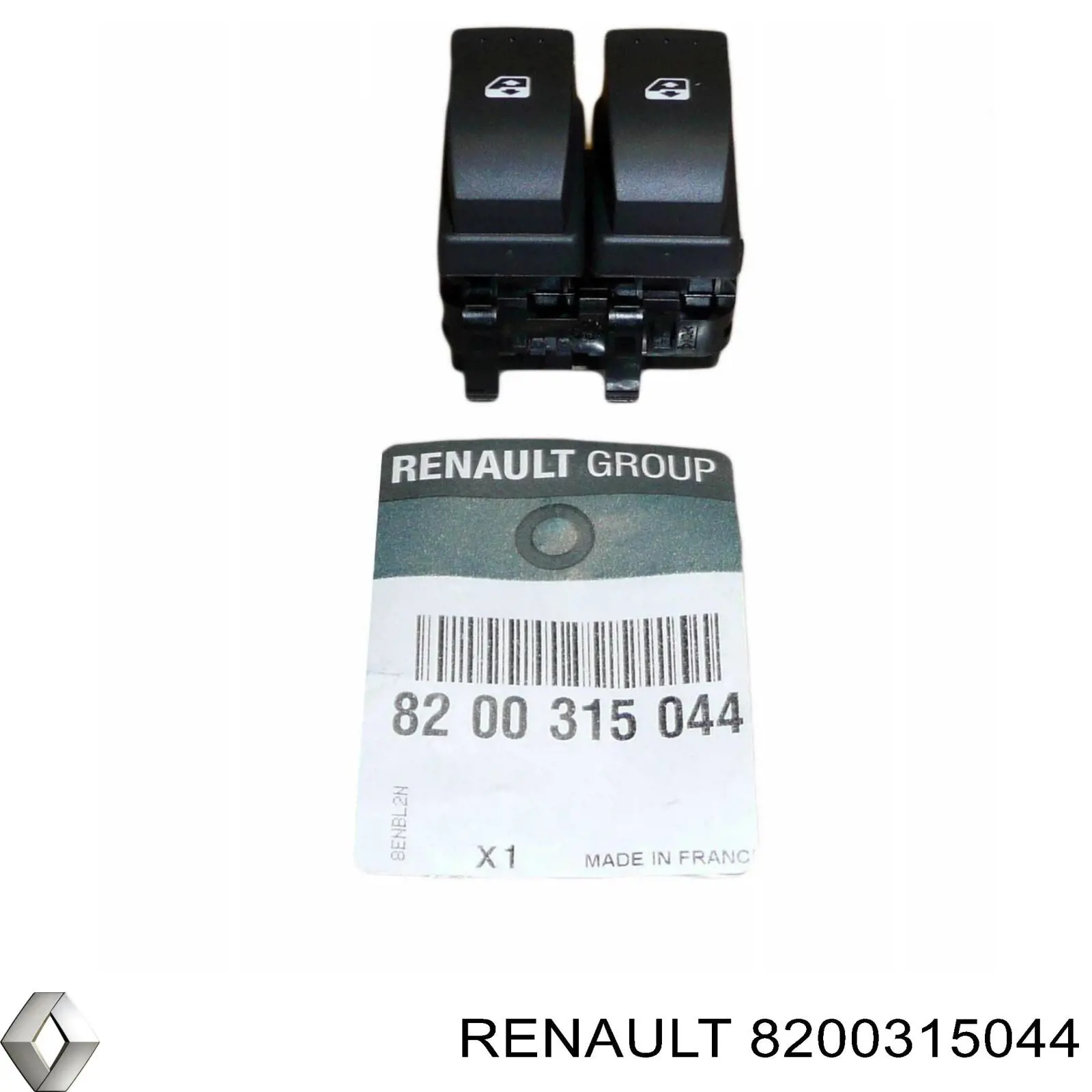 Кнопка включения мотора стеклоподъемника передняя левая 8200315044 Renault (RVI)
