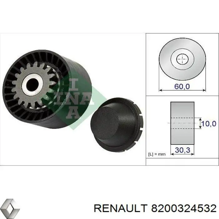 8200324532 Renault (RVI) натяжной ролик