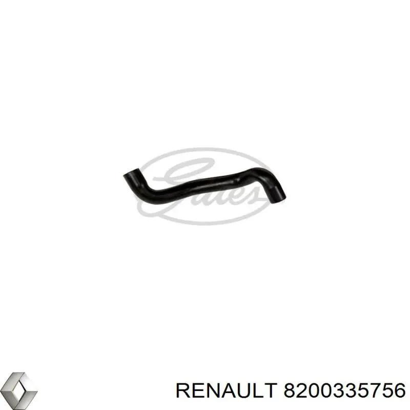 Патрубок радиатора 8200335756 Renault (RVI)