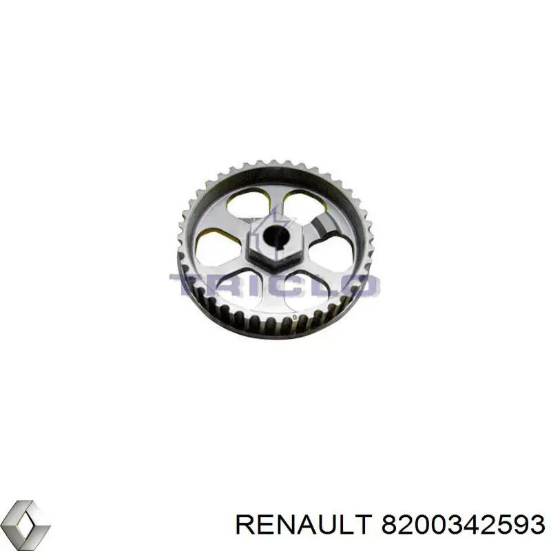 8200342593 Renault (RVI) roda dentada de engrenagem de cadeia da bomba de combustível de pressão alta