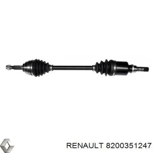 Полуось (привод) передняя левая 8200351247 Renault (RVI)