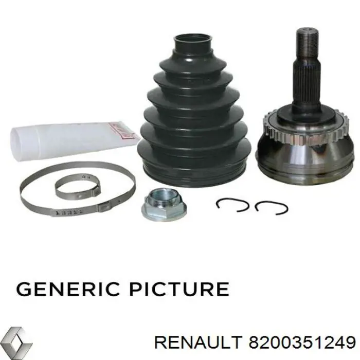 Привод передний правый Renault (RVI) 8200351249 цена, от 84.07 USD