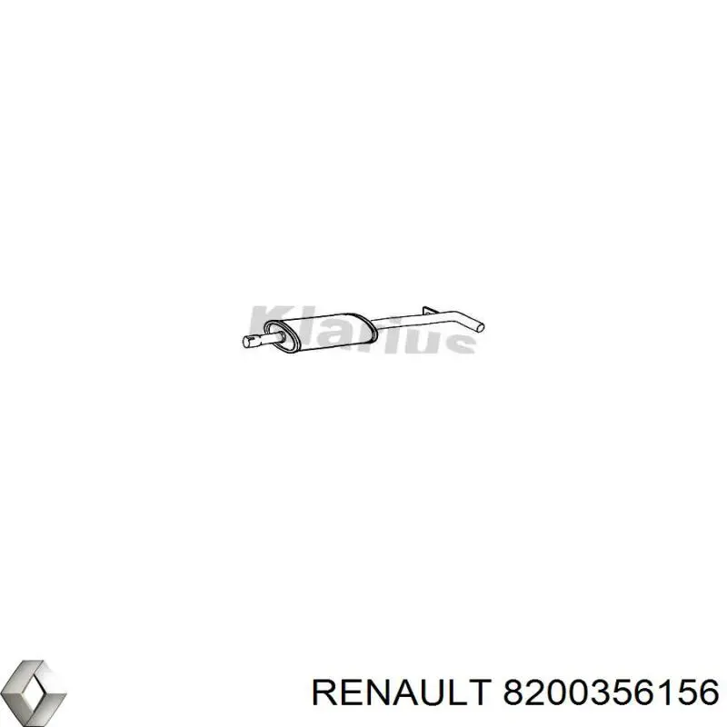 Глушитель, задняя часть 8200356156 Renault (RVI)