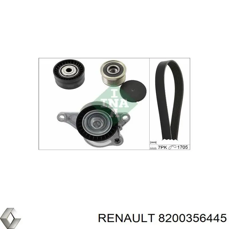 Ремень кондиционера Renault (RVI) 8200356445