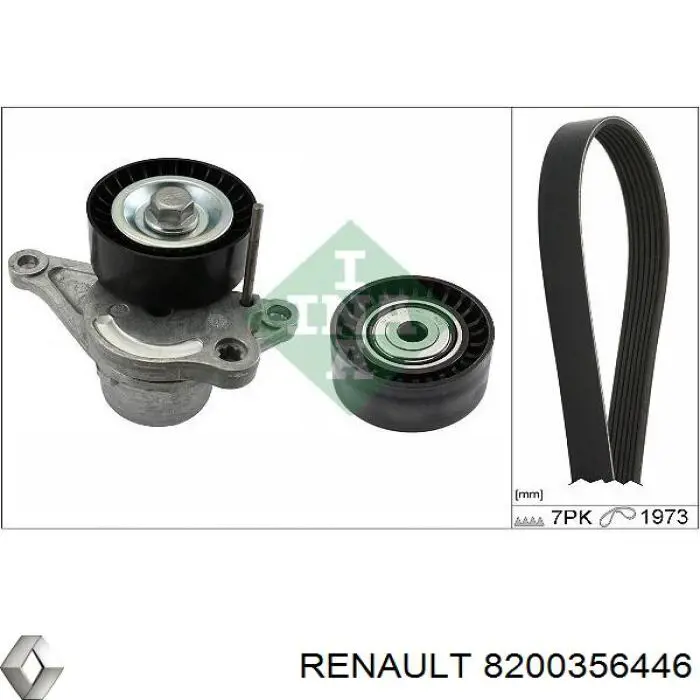 8200356446 Renault (RVI) correia dos conjuntos de transmissão