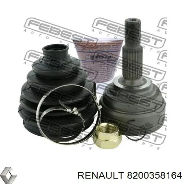 Полуось (привод) передняя правая 8200358164 Renault (RVI)