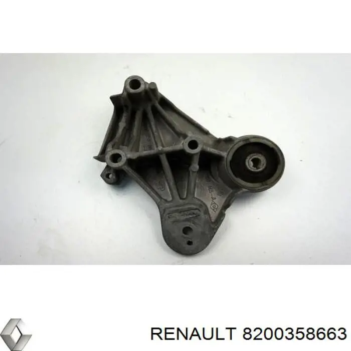 Подушка (опора) двигателя правая (сайлентблок) 8200358663 Renault (RVI)