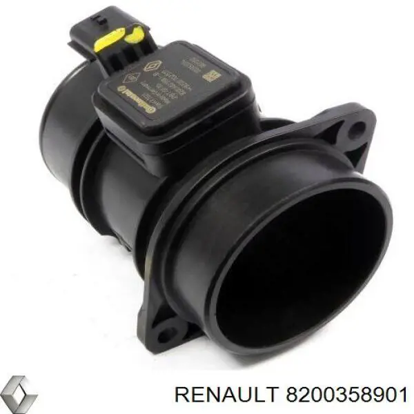 8200358901 Renault (RVI) sensor de fluxo (consumo de ar, medidor de consumo M.A.F. - (Mass Airflow))
