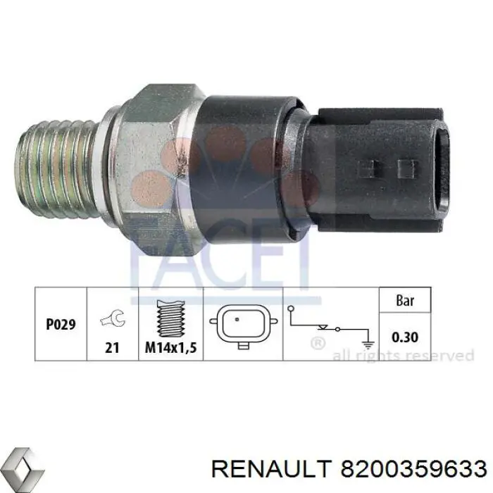 8200359633 Renault (RVI) датчик давления масла