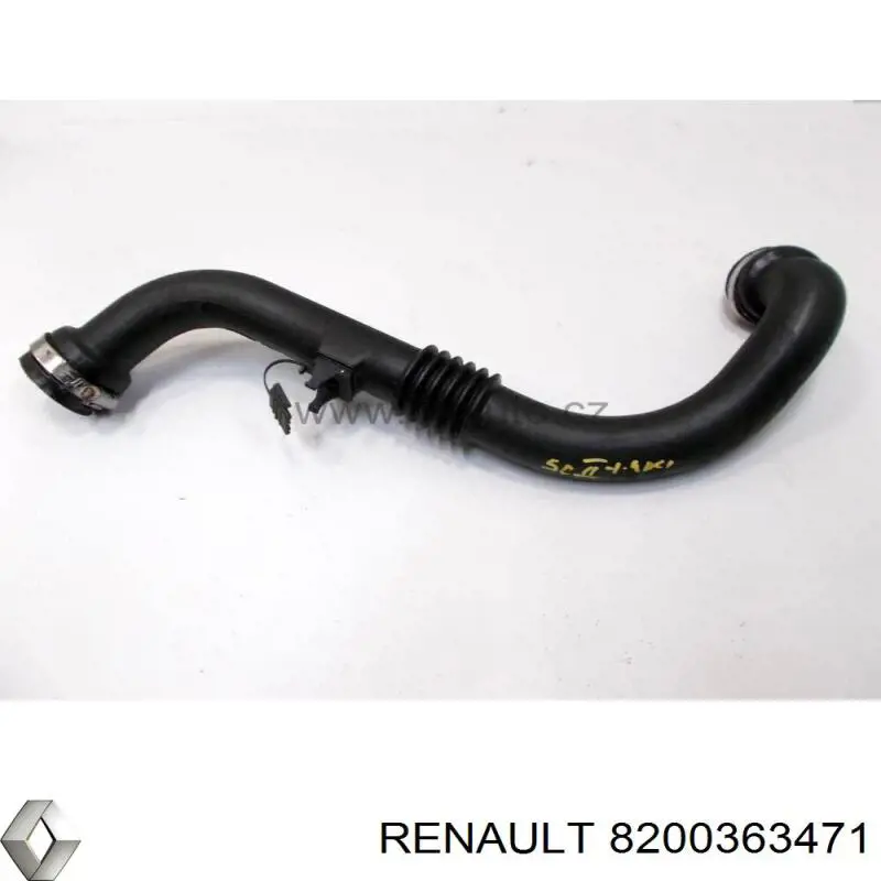 Шланг/патрубок интеркуллера Renault (RVI) 8200363471 цена, от 52.35 USD