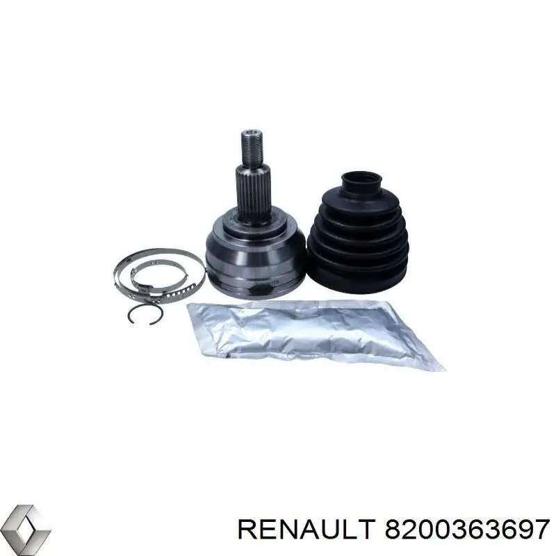 Полуось (привод) передняя правая 8200363697 Renault (RVI)