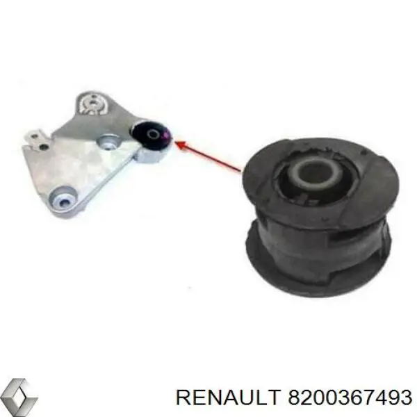 Кронштейн подушки (опоры) двигателя правой 8200367493 Renault (RVI)