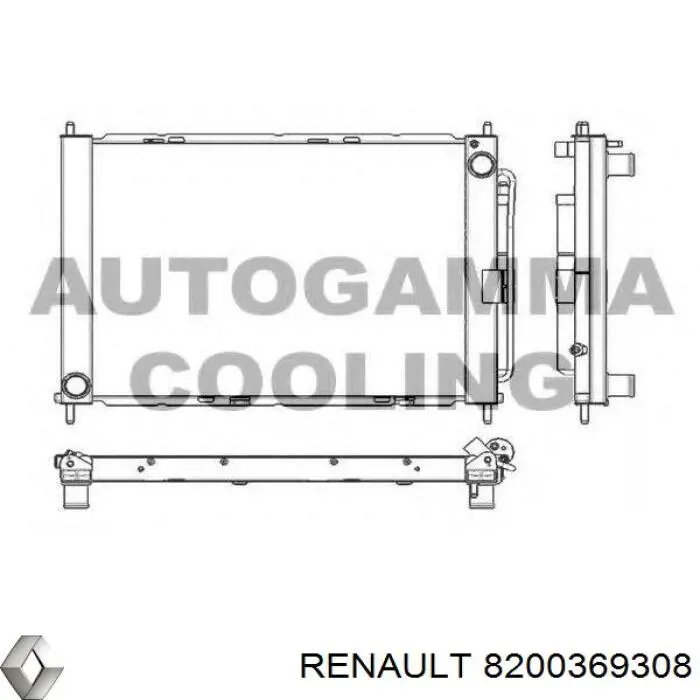 Радиатор кондиционера 8200369308 Renault (RVI)