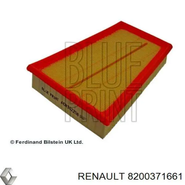 Filtro de ar 8200371661 Renault (RVI)
