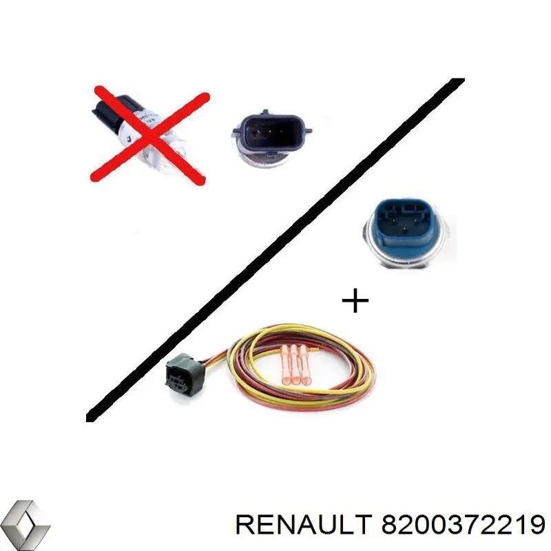 Датчик давления выхлопных газов 8200372219 Renault (RVI)