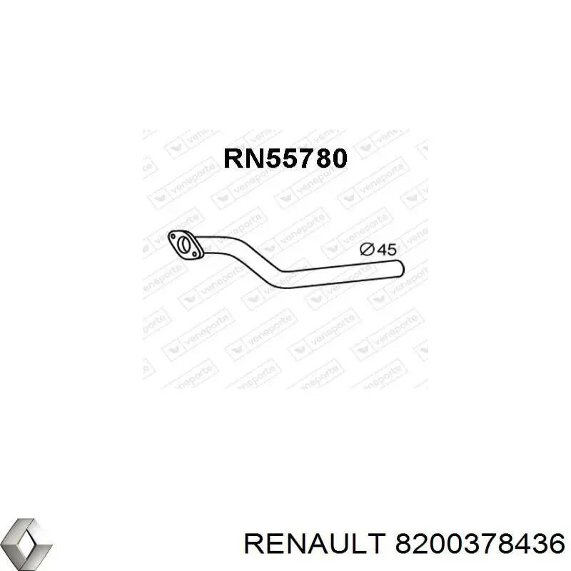 Глушитель, центральная часть 8200378436 Renault (RVI)