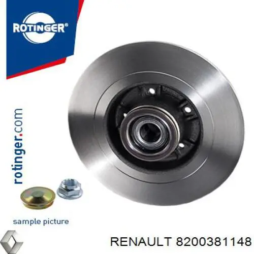 Задний дисковый тормоз Renault (RVI) 8200381148