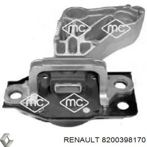 Подушка (опора) двигателя правая нижняя 8200398170 Renault (RVI)