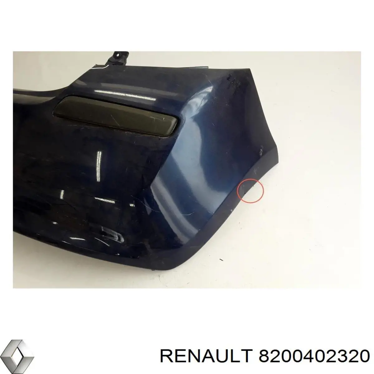 Задний бампер 8200402320 Renault (RVI)