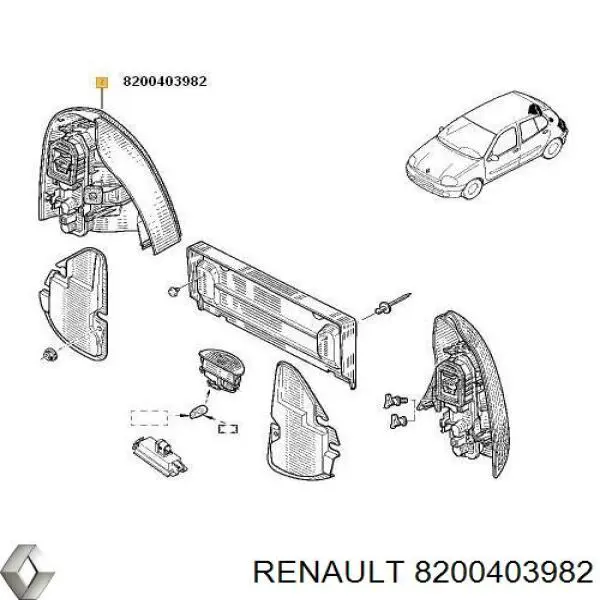 8200403982 Renault (RVI) Фонари задние
