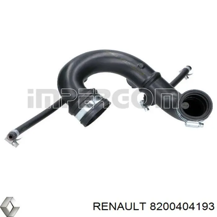 Патрубок воздушный, выход из турбины/компрессора (наддув) Renault (RVI) 8200404193