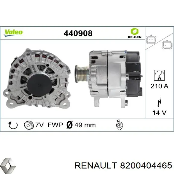 8200404465 Renault (RVI) генератор