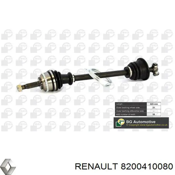Левая полуось 8200410080 Renault (RVI)