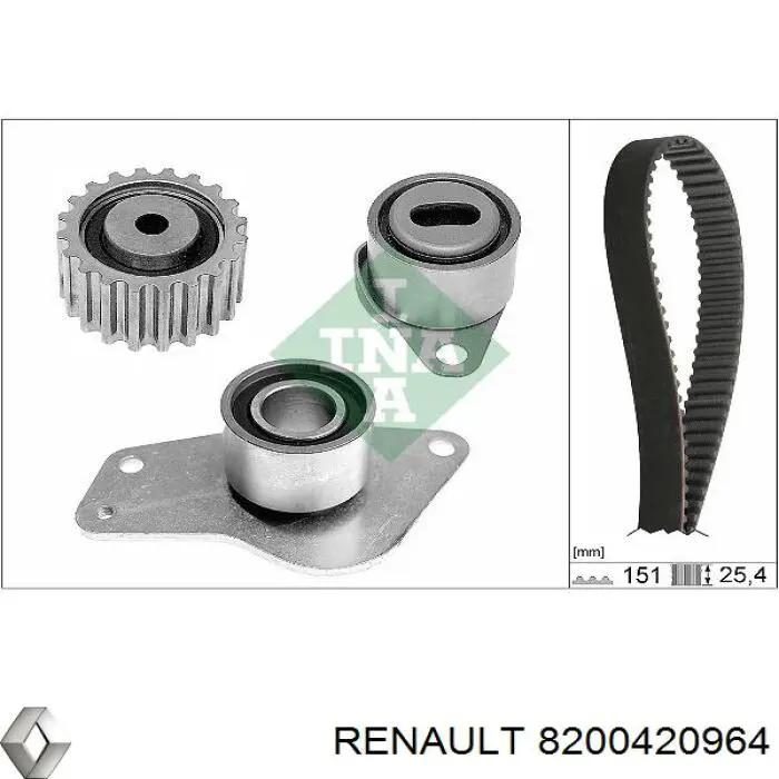 Купить 8200420964 Renault (RVI) Ведуший ролик ГРМ