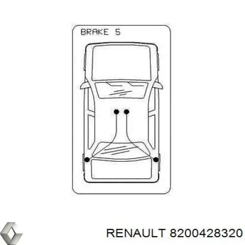 Трос ручного тормоза задний Renault (RVI) 8200428320 цена, от 9.91 USD