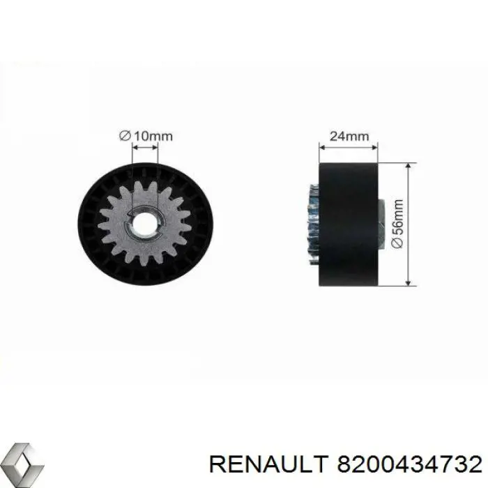 8200434732 Renault (RVI) натяжной ролик