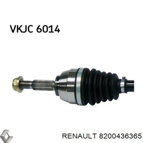 Правая полуось 8200436365 Renault (RVI)