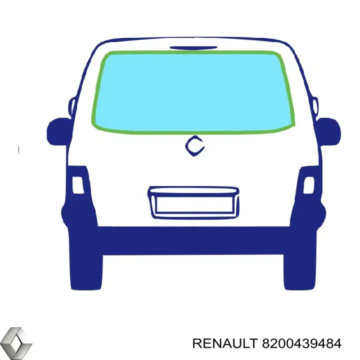 Стекло багажника двери 3/5-й задней (ляды) на Renault Kangoo II 