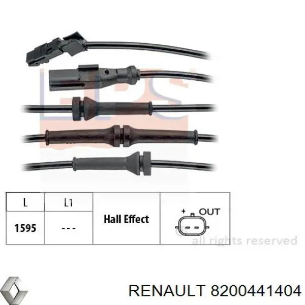 Датчик АБС (ABS) задний правый Renault (RVI) 8200441404 цена, от 15.50 USD