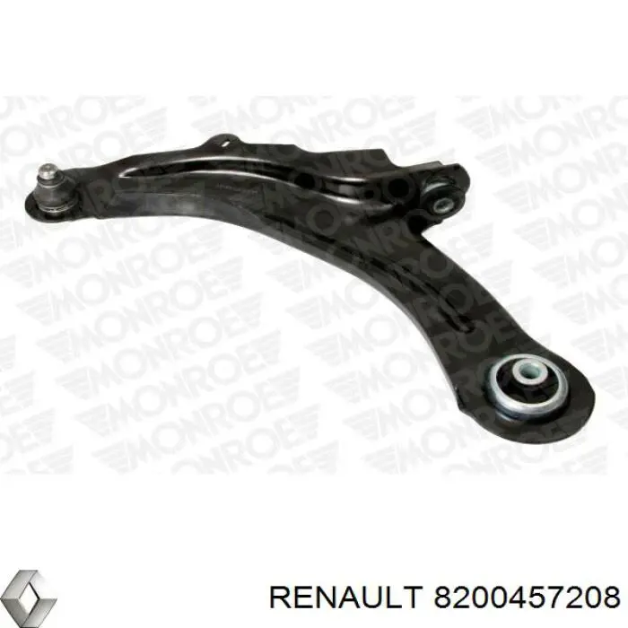 8200457208 Renault (RVI) braço oscilante inferior esquerdo de suspensão dianteira