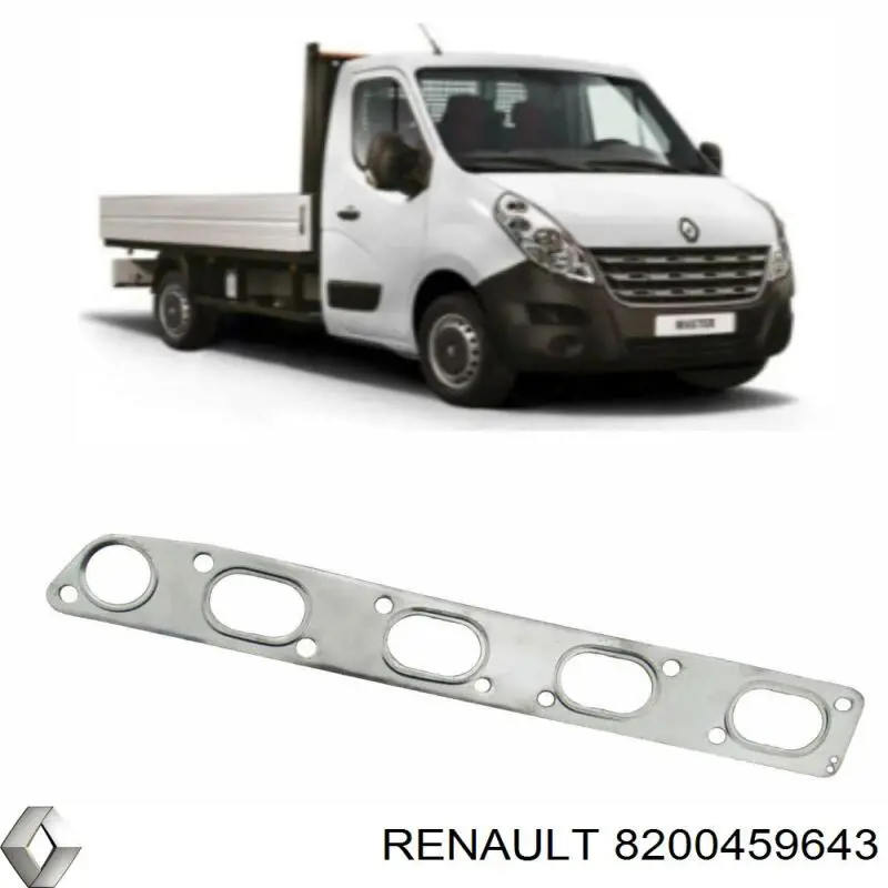 Junta de colector de escape 8200459643 Renault (RVI)