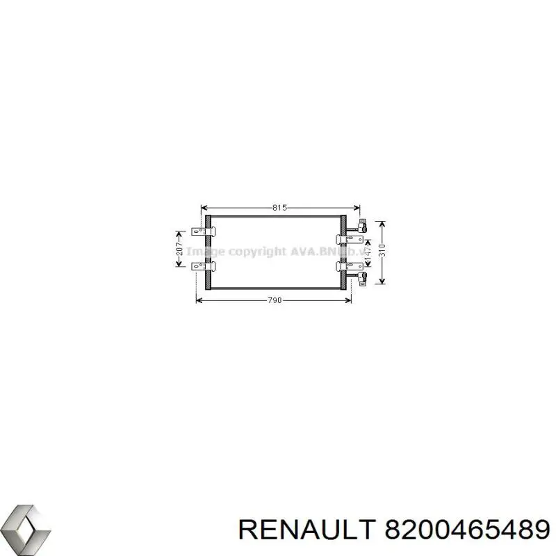 Радиатор кондиционера 8200465489 Renault (RVI)