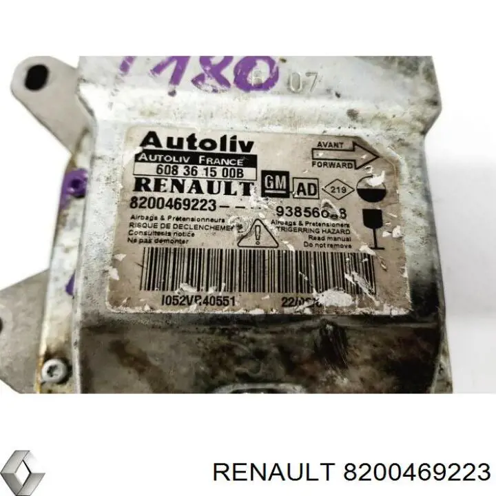 Модуль-процессор управления подушкой безопасности (ЭБУ AIRBAG) 8200469223 Renault (RVI)