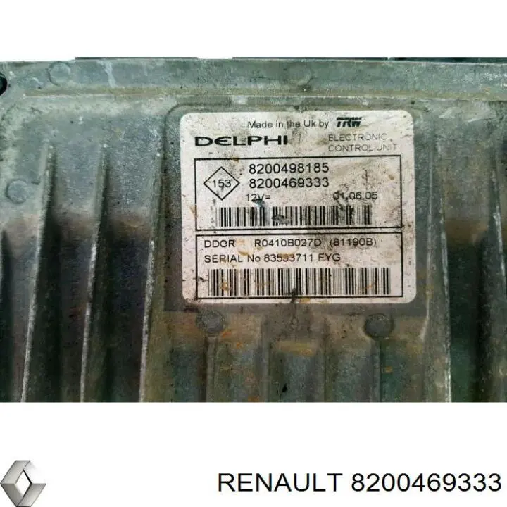8200469333 Renault (RVI) Модуль управления (ЭБУ) впрыском топлива